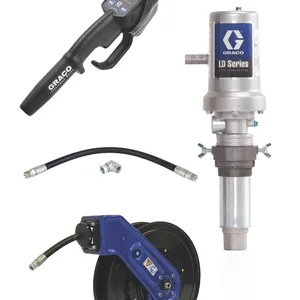 LD Series 3:1 Tank Mount Oil Pump with SD Series Hose Reel Package - Manual Meter Type - Graco 24J733