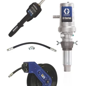 LD Series 5:1 Tank Mount Oil Pump with SD Series Hose Reel Packages - Preset Meter Type - Graco 24J736