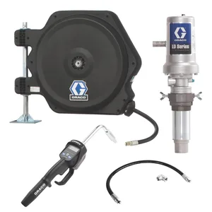 LD Series 3:1 Tank Mount Oil Pump with SD Series Hose Reel Packages - Manual Meter Type - Graco 24J776