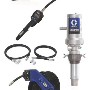 LD Series 5:1 Deluxe Oil Pump with SD Series 1/2 in. x 50 ft. Hose Reel Package - Manual Meter Type - Graco 24K800