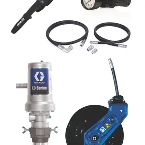 LD Series 5:1 Universal Pump Package with Hose Reel - Manual Meter, Flex Extension, NPT - Graco 24K833