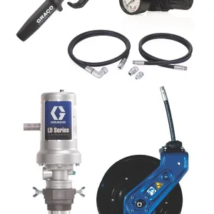 LD Series 3:1 Deluxe Tank Mount Oil Pump with SD Series 1/2 in. x 35 ft. Hose Reel Package - Manual Meter Type - Graco 24K834