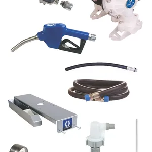 SD Blue Pump Drum Package - 2 ft (0.61 m) Suction Hose Length - Automatic Nozzle - 3/4 in. BSPP Fittings - Graco 24M499