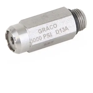 Relief Valve for MSP Stainless Steel Divider Valves - 1/8 in. NPSF thread with O-ring seal, 3000 psi (207 bar) - Graco 24N952