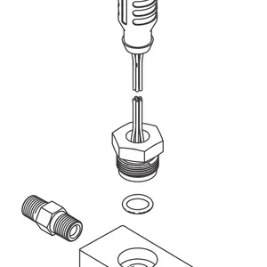 Pressure Transducer Kit, 100 psi (7 bar, 0.7 MPa). Used to measure fluid or air pressure. - Graco 24P600