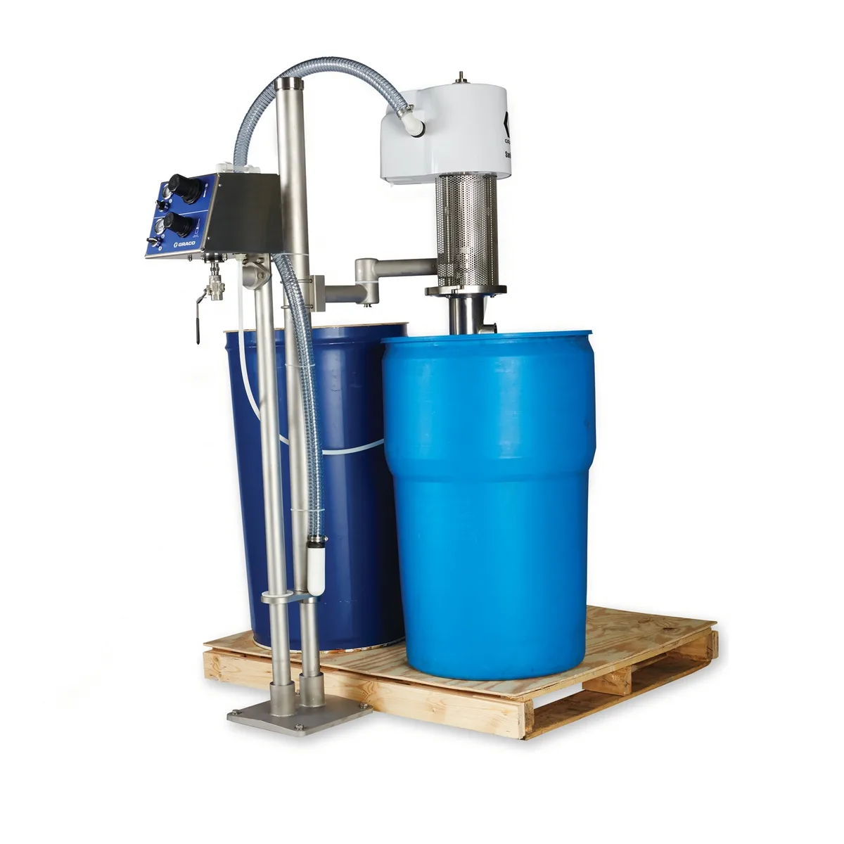SaniForce 6:1 Ratio Elevator with Stationary Base & PTFE Packings - Graco 24V323