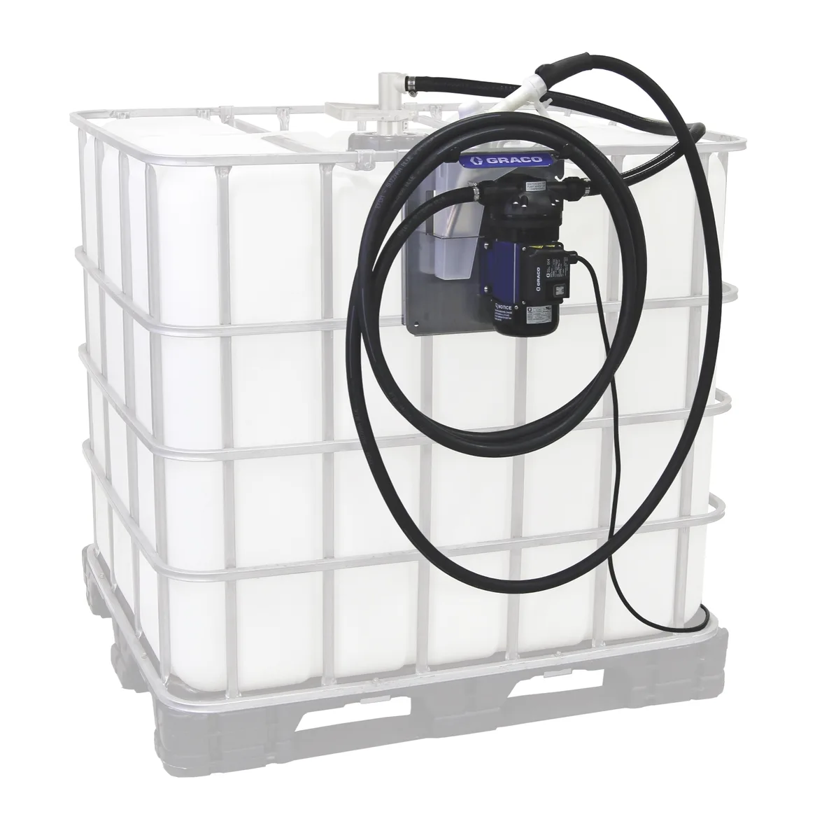 LD Blue Electric Pump Package - Tote Mount, 120V, Manual Nozzle - Graco 24V644