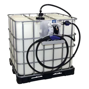 SD Blue Pump Tote Package - 5 ft (1.5 m) Suction Hose Length - Automatic Nozzle - SST Clamp Fittings - Graco 24V677