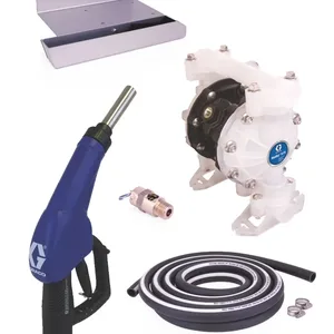 SD Blue Pump Tote Package - 5 ft (1.5 m) Suction Hose Length - Automatic Nozzle - SST Clamp Fittings - Graco 24V678