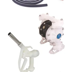 SD Blue Pump Drum Package - 2 ft (0.61 m) Suction Hose Length - Manual Nozzle - SST Clamp Fittings - Graco 24V679