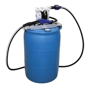 SD Blue Pump Drum Package - 2 ft (0.61 m) Suction Hose Length - Automatic Nozzle - SST Clamp Fittings - Graco 24V686