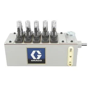 Manzel® MB118 Series Lubricator - 6 Pint (2.8 liter) Reservoir (6 Pump Stations Max), 1/4 in GBL 7500 Pump (qty 5), 118:1 drive on right hand end - Graco 24W635