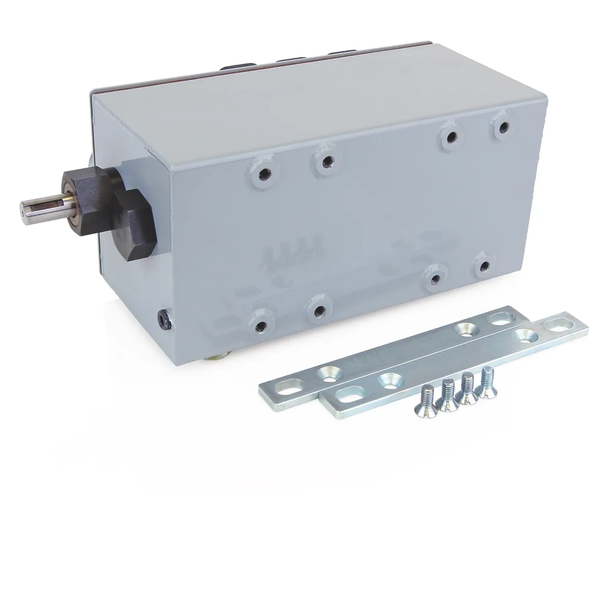 Manzel® MB118 Series Lubricator - 4 Pint (1.9 Liter) Reservoir (4 Pump Stations Max), 1/4 in GBL 7500 Pump (qty 3), 118:1 drive on right hand end - Graco 24W636