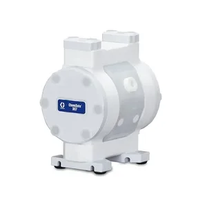 ChemSafe 307 Air Operated Double Diaphragm Plastic Pump with PTFE Seat, PTFE Ball, Overmolded PTFE Diaphragm, PTFE Fluid Path & NPT Port - Graco 24X427