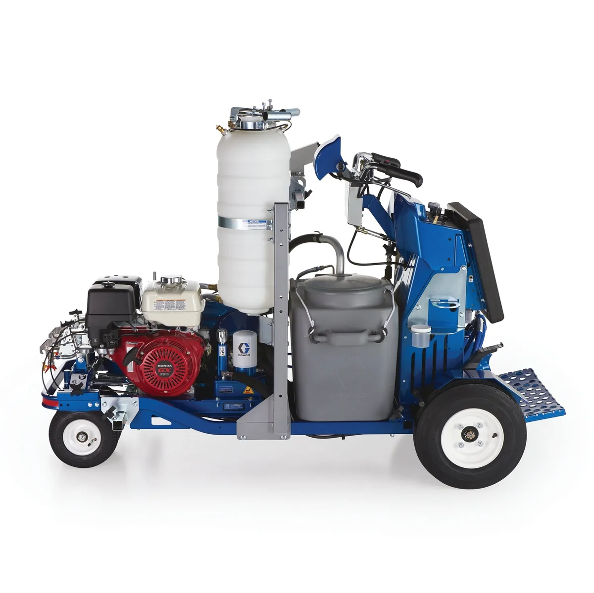 LineLazer V 250SPS HP Reflective Series Self-Propelled Gas Hydraulic Airless Line Striper, 2 Auto Guns, 2 Tanks, LazerGuide 3000 - Graco 25D340