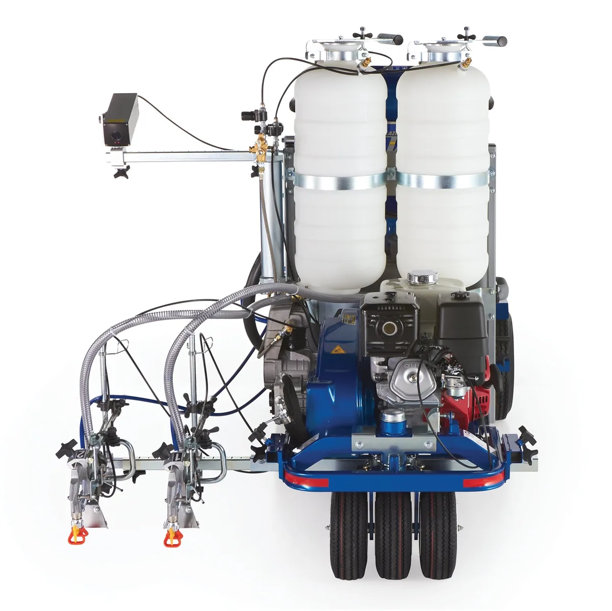 LineLazer V 250SPS HP Reflective Series Self-Propelled Gas Hydraulic Airless Line Striper, 2 Auto Guns, 2 Tanks, LazerGuide 3000 - Graco 25D340