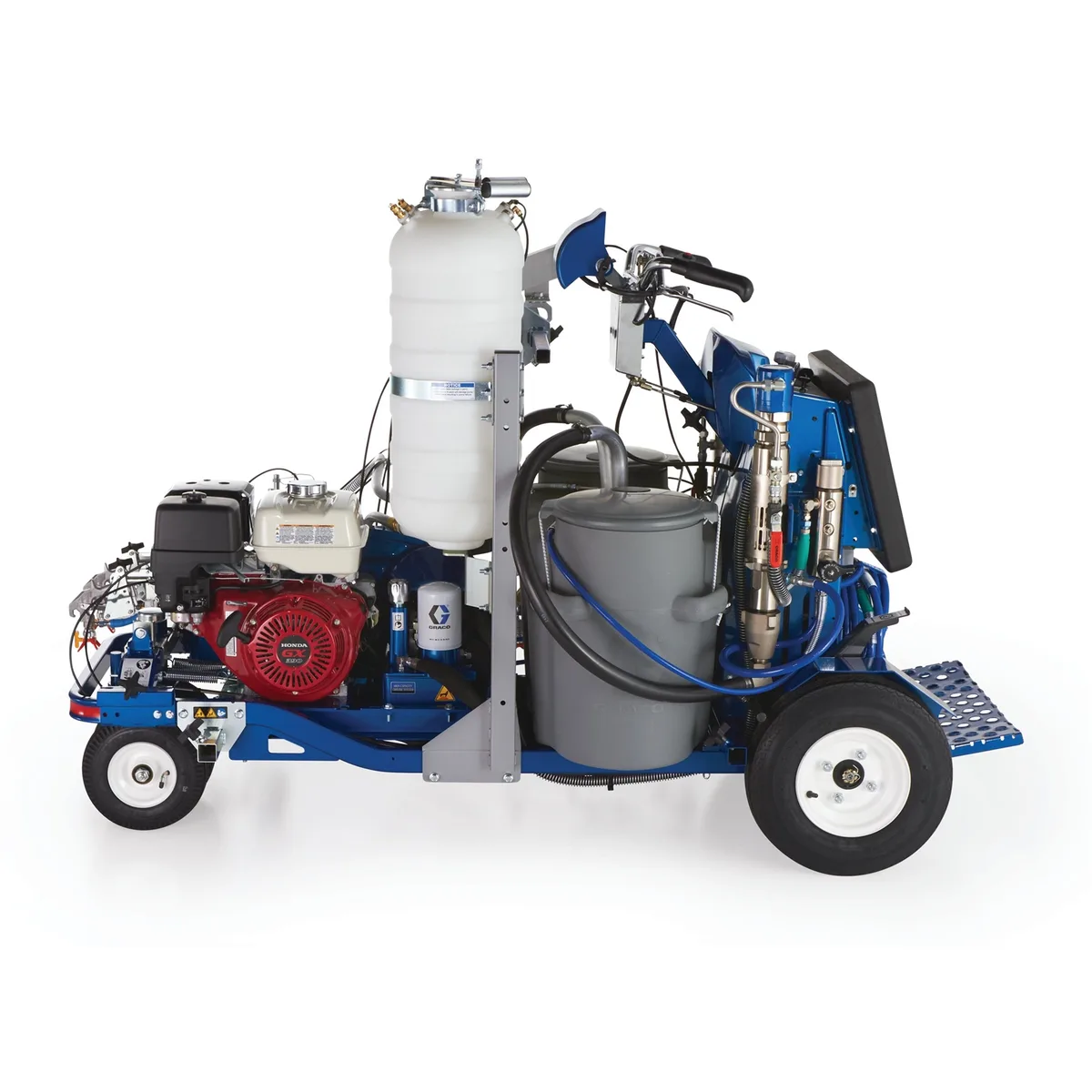 LineLazer V 250DC HP Reflective Series Self-Propelled Gas Hydraulic Airless Line Striper, 2 Auto Guns, 2 Tanks, LazerGuide 3000 - Graco 25D343