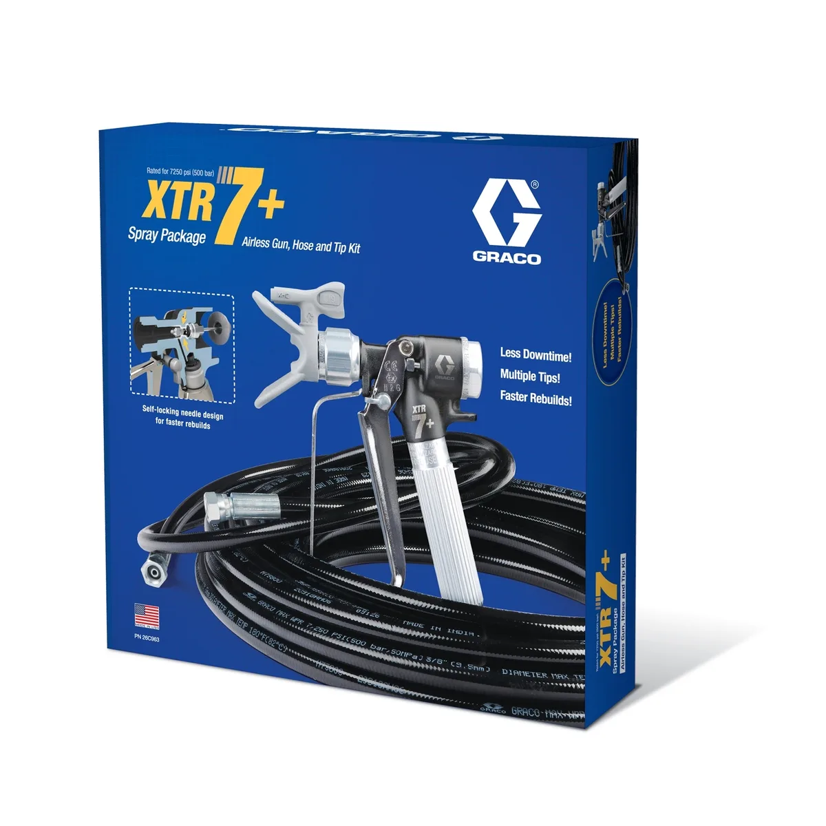 XTR7+ Gun, Hose and Tip Kit - Graco 26C963