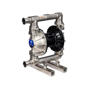 SaniForce 1050 Beverage Pump, 1" FG SST Pneumatic Diaphragm Pump, AL Center, SS Seats, CW Balls, SP Diaphragms - Graco 26D635