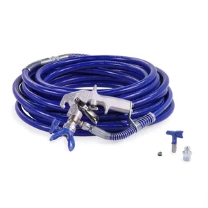 Flex Plus Airless Spray Gun, RAC X LTX 517 & 655, BlueMax II Airless Hose 3/8 in x 50 ft, BlueMax II Airless Whip Hose 1/4 in x 3 ft - Graco 287851
