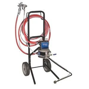 Triton Alum Spray Package, Cart, 60 psi Regulator, Suction, Air & Fluid Hoses, AirPro HVLP Gun .040 in (1.0 mm) Nozzle for Wood Applications - Graco 289638