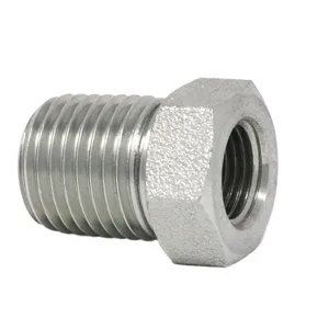 Pipe Fitting - Reducing Brushing, 1/4 inch (6.4 mm) Male x 1/8 inch (6.4 mm) Female, Steel - Graco 556402
