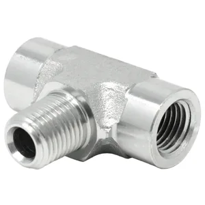 Male Branch Tee Fitting - 1/4 in. NPT Male x (2) 1/4 in. NPT Female - Graco 556407