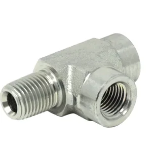 Male Run Tee Fitting - 1/4 in. NPT Male x (2) 1/4 in. NPT Female - Graco 556420