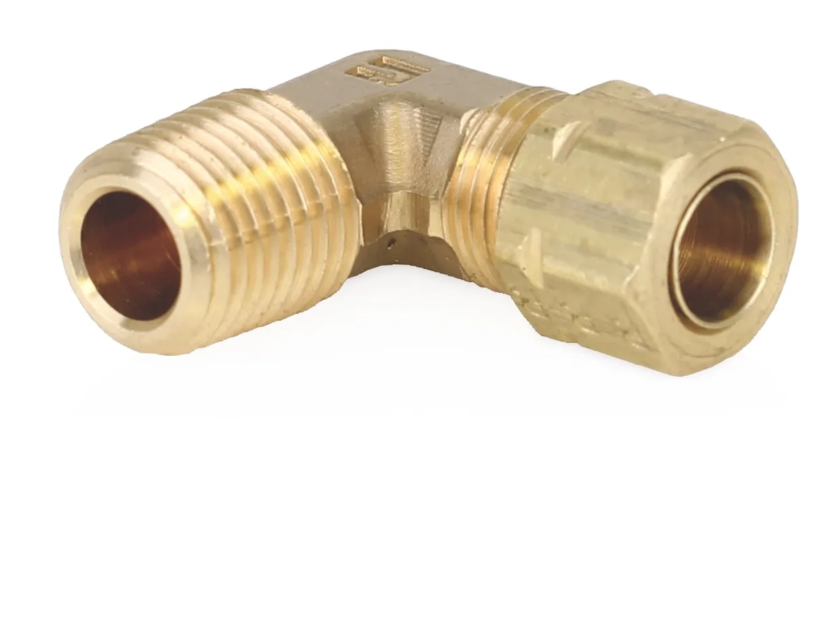 Fitting - Brass Male Tube Elbows 5/16 in. (7.94 mm) Tube x 1/4 in. (6.35 mm) NPTF - Graco 556640