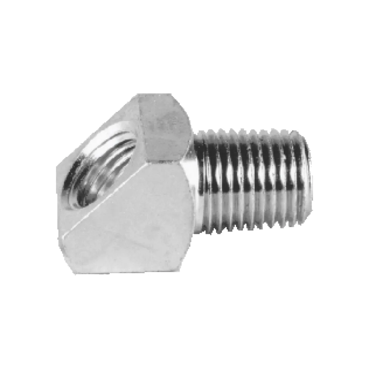 Tube Fitting - 45° Street Elbow - 1/8 NPT Male x 1/8 NPT Female - Graco 557395