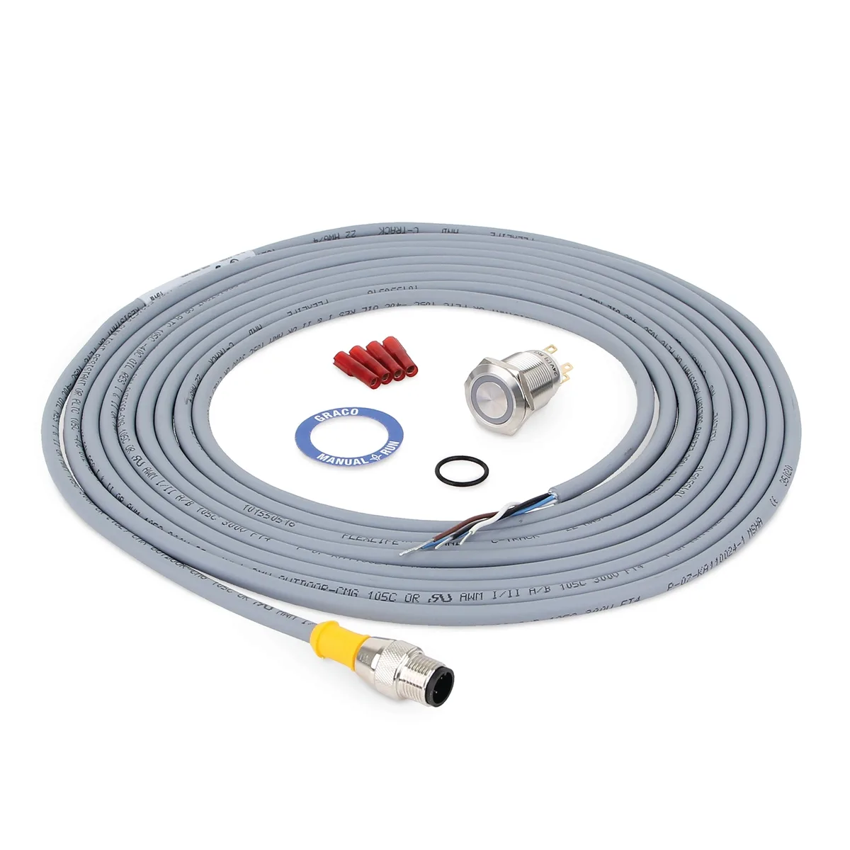 G-Series Pump Accessory - Remote manual monitoring light run kit24 VDC, 90-240 VAC, includes 16 foot M12 cable - Graco 571033