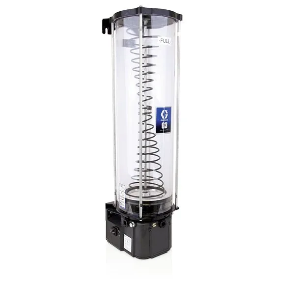 G3® Standard Grease Lubrication Pump, 24 VDC, 20 Liter One-Piece Reservoir, Follower Plate, External Low Level, DIN - Graco 96G503