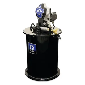 Compact Dyna-Star® 24 VDC Vent-Valve Grease Pump and 60 lb Reservoir, Follower Plate, Pressure and Level Reporting, Auto-Fill Shut Off - Graco CD3364
