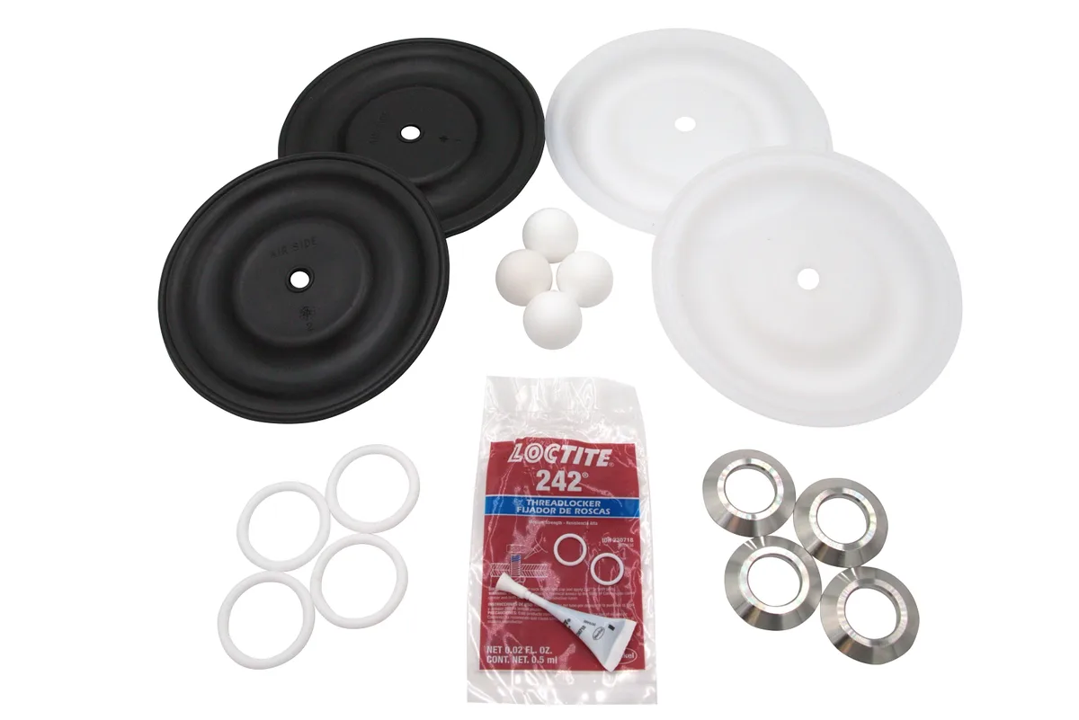 SaniForce 1040 FG Complete Fluid Repair Kit with SS Seat, PT Ball, PT Diaphragm and PT Seal - Graco FK1111