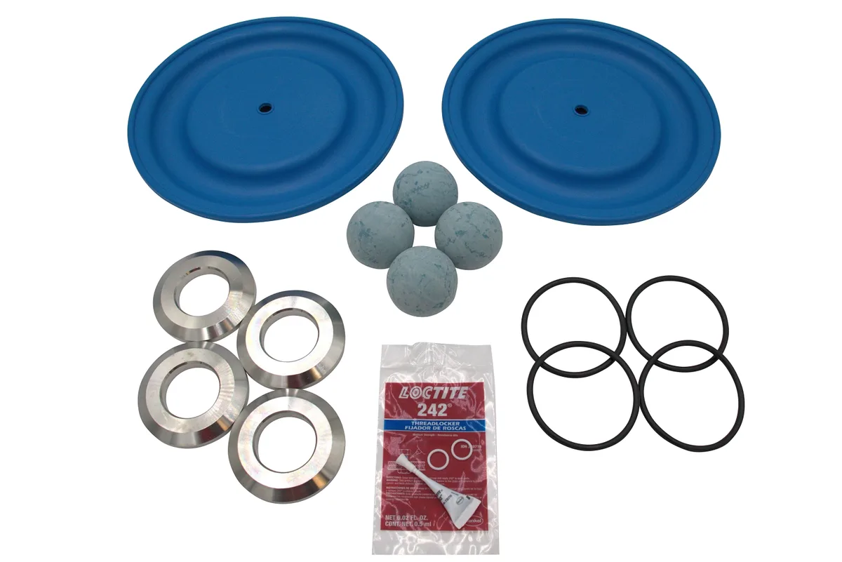 SaniForce 2150 FG Complete Fluid Repair Kit with SS Seat, SP Ball, SP Diaphragm, EP Seal - Graco FK3222