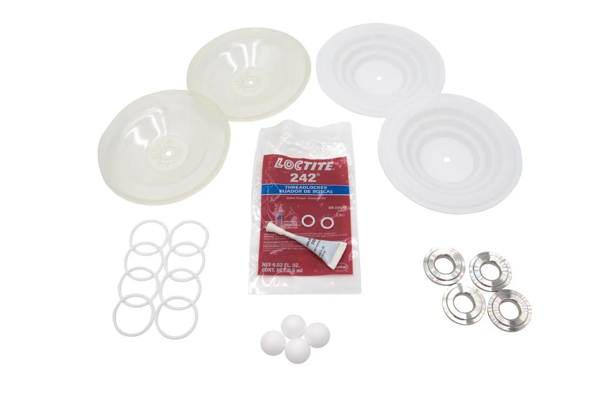 SaniForce 515 FG Complete Fluid Repair Kit with SS Seat, PT Ball, PT Diaphragm, PT Seal - Graco FK5111