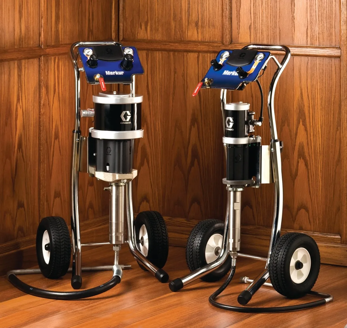 30:1 Merkur Pump, 1.2 gpm (4.5 lpm) fluid flow, Cart Mount, Pump/Gun Air Controls, Suction Hose - Graco G30C63