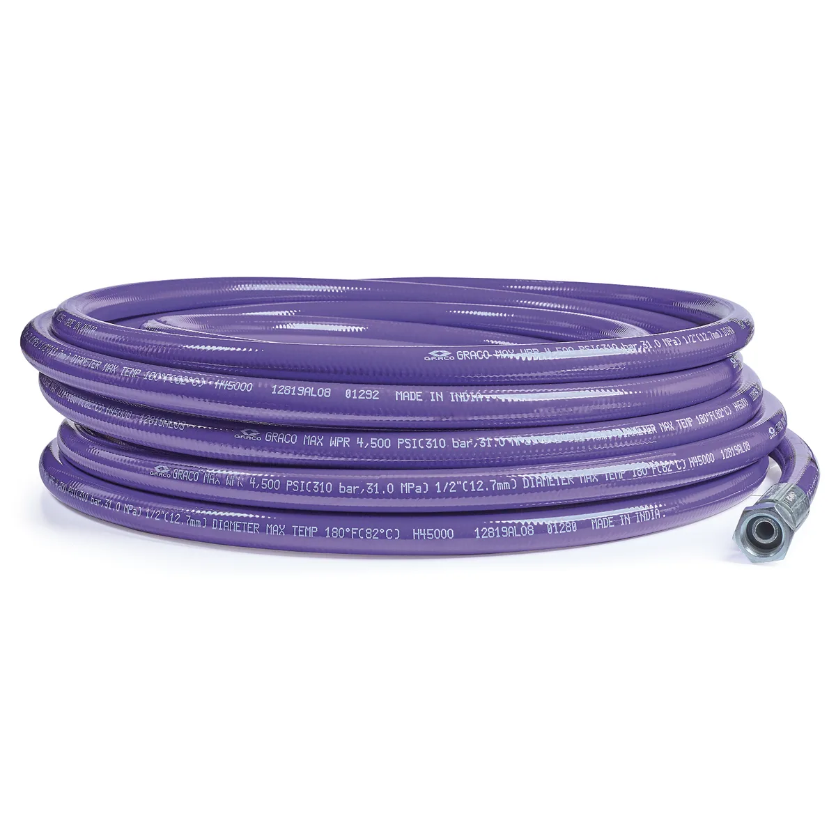 Xtreme-Duty 4500 psi High Pressure Hose- 1/2 in hose diameter, 50 ft length - Graco H45050