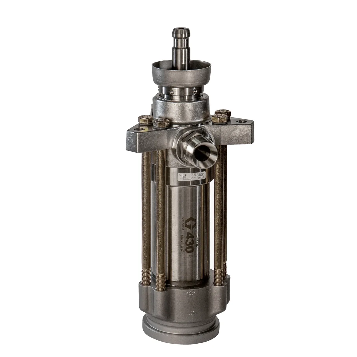 Dura-Flo 1800 (430 cc) Lower, Stainless Steel, 4 Leather, 3 UHMWPE Throat/3 UHMWPE, 2 Leather Piston Packings - Graco L430SM