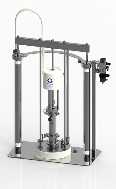 SaniForce Ram Unit, Stainless Steel Frame, 12:1 PP, Inflatable Seal, Exposed Controls - Graco SDU.A05AAA1AA0C21