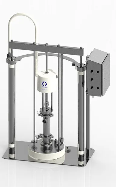SaniForce Ram Unit, Stainless Steel Frame, 12:1 PP, Inflatable Seal, Enclosed Pneumatic Controls - Graco SDU.A05AAA2AA0C21