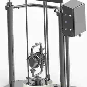 SaniForce Ram Unit, Stainless Steel Frame, 2150 PTFE OM, Inflatable Seal, Enclosed Pneumatic Controls - Graco SDU.A12AAA2AA0C21