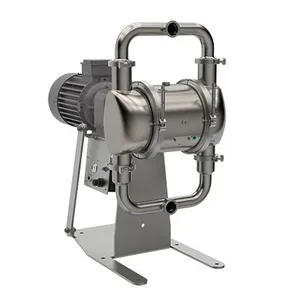 SaniForce 2150 PH 2 in. (51 mm) SS Electric Pump; 7.5 Hp AC Motor, 220V CMPSR, Center Port Tri-Clamp, SS Center, SS Seat, PT Ball, PS Diaphragm - Graco SE2B.1366