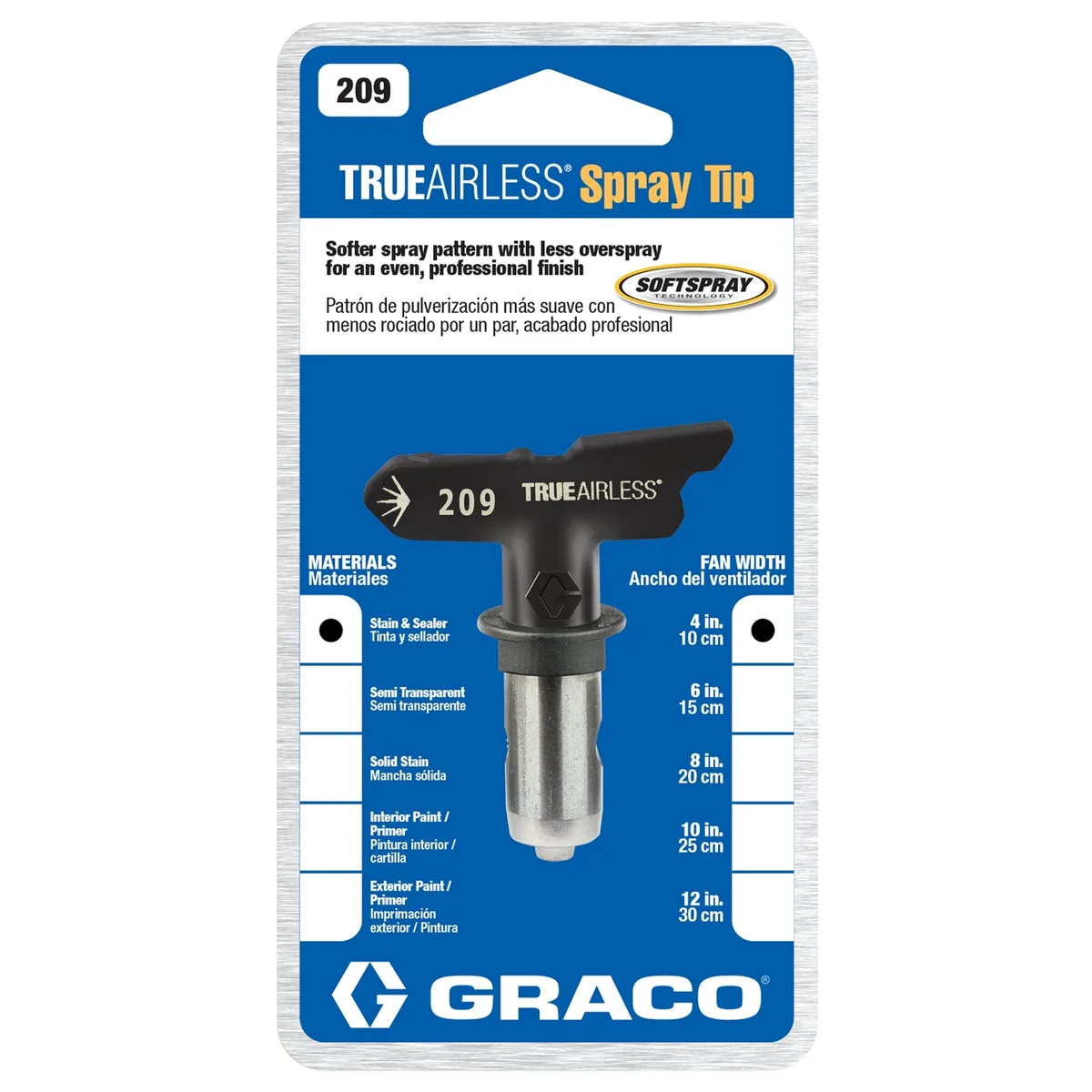 TrueAirless 209 Spray Tip - Graco TRU209