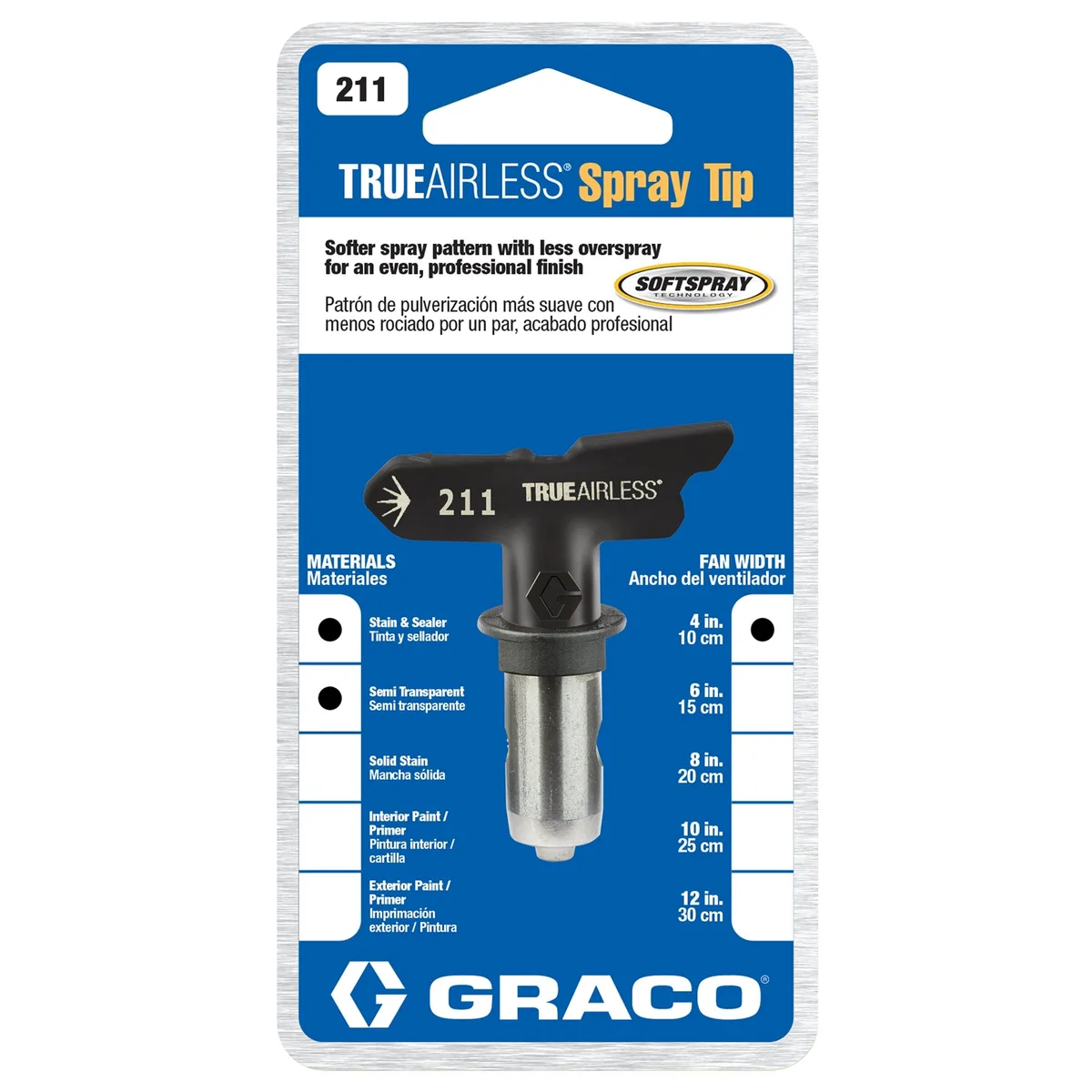 TrueAirless 211 Spray Tip - Graco TRU211
