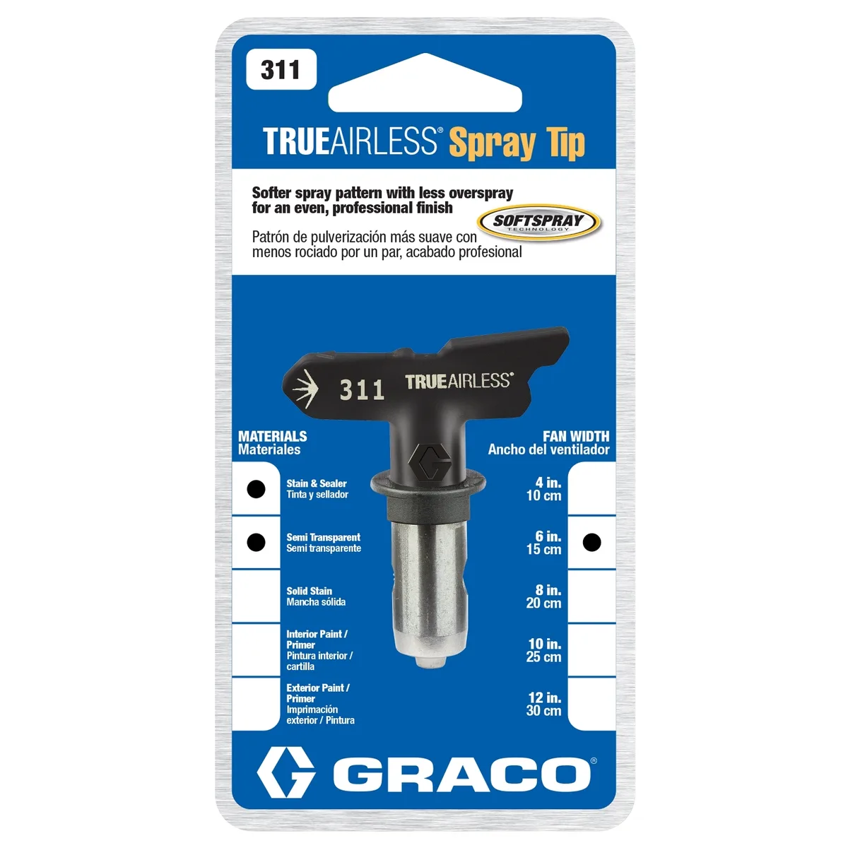 TrueAirless 311 Spray Tip - Graco TRU311