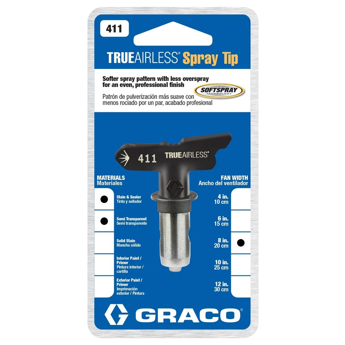TrueAirless 411 Spray Tip - Graco TRU411
