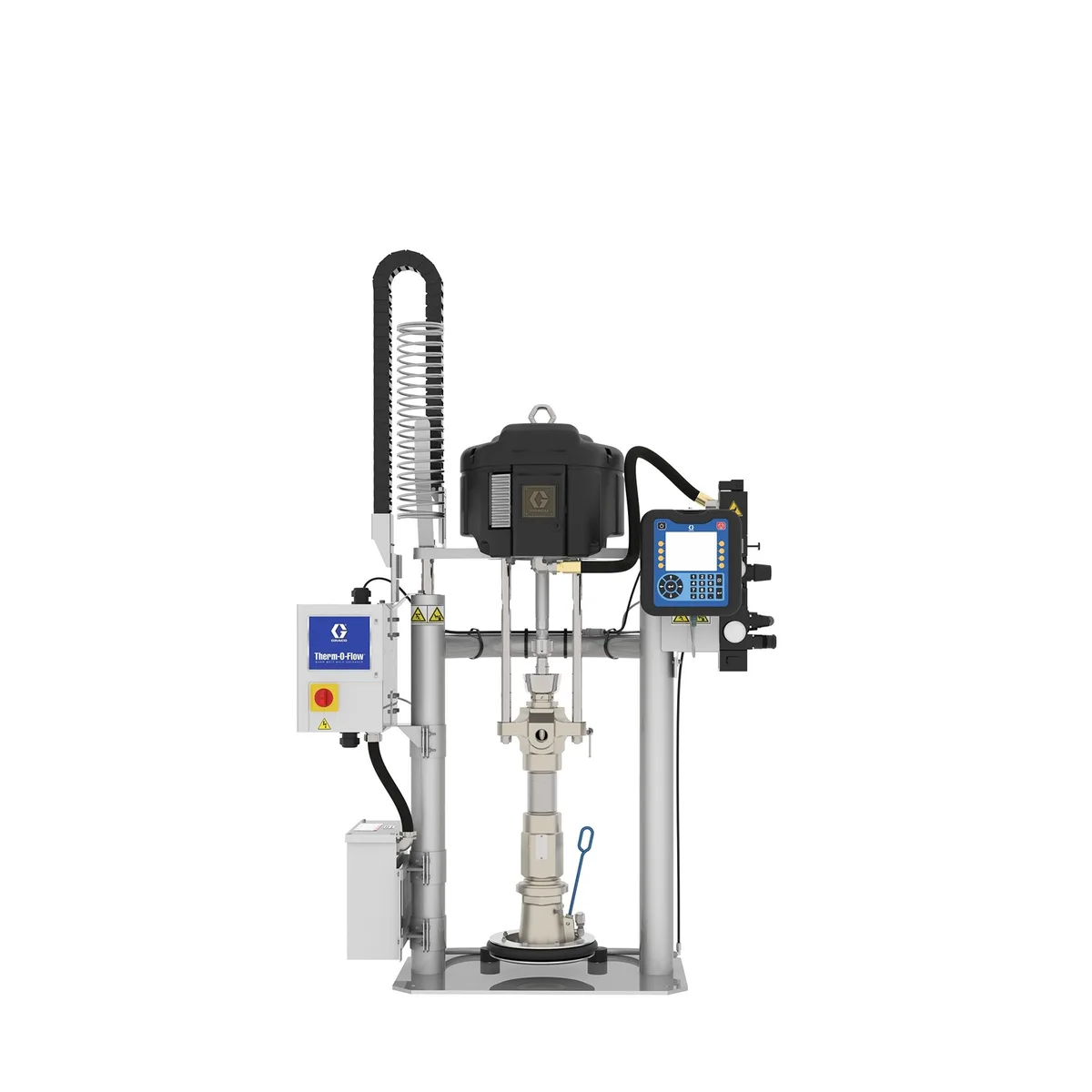 68:1 TOFw Check-Mate Severe Duty, Ambient, 5 Gal (20L) D60, 5 Gal (20L) Carbon Steel/Aluminum Platen, EPDM, 480V, ADM - Graco WMC51A2