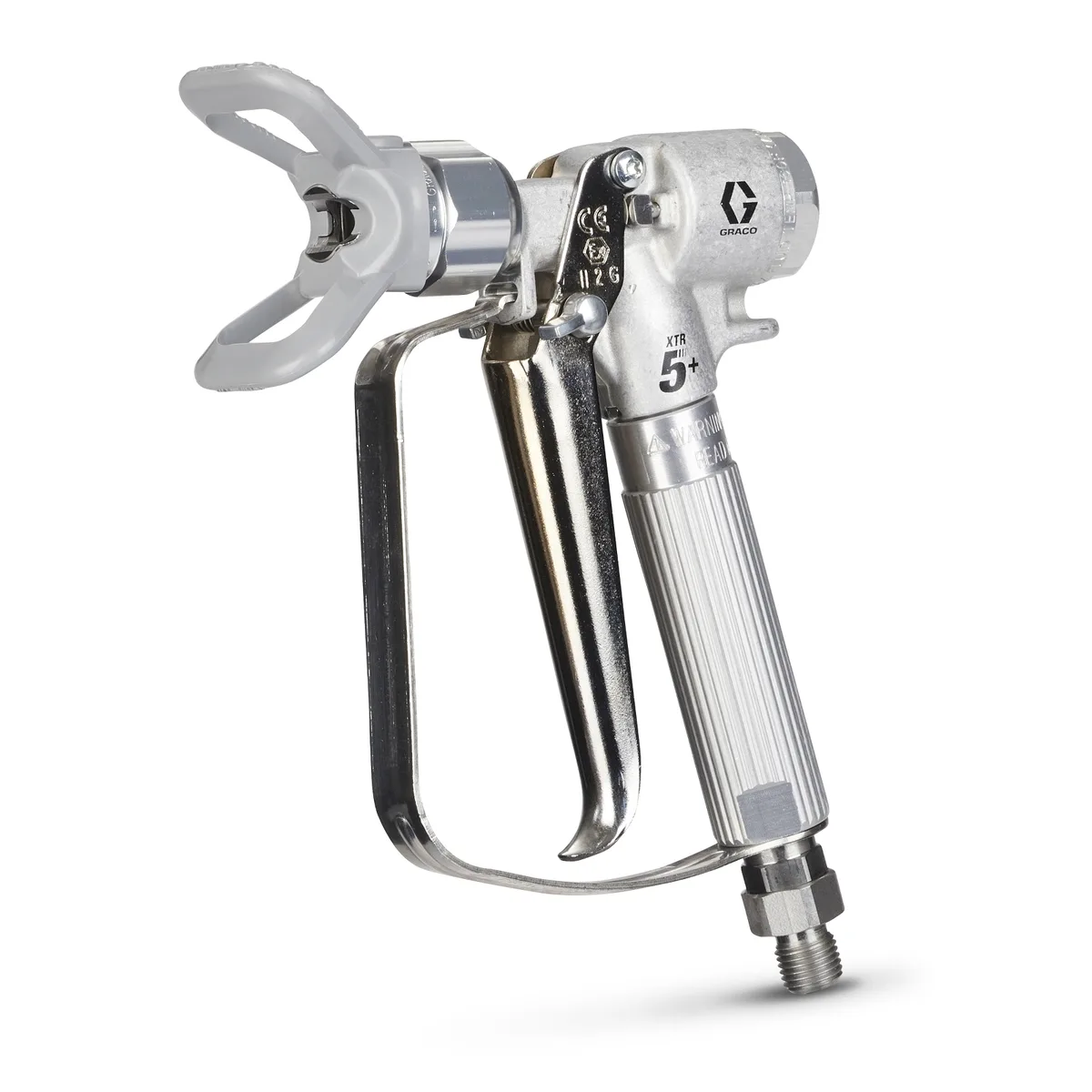 XTR5+ Airless Spray Gun, Round Handle, 4-Finger Trigger, No Tip - Graco XTR520