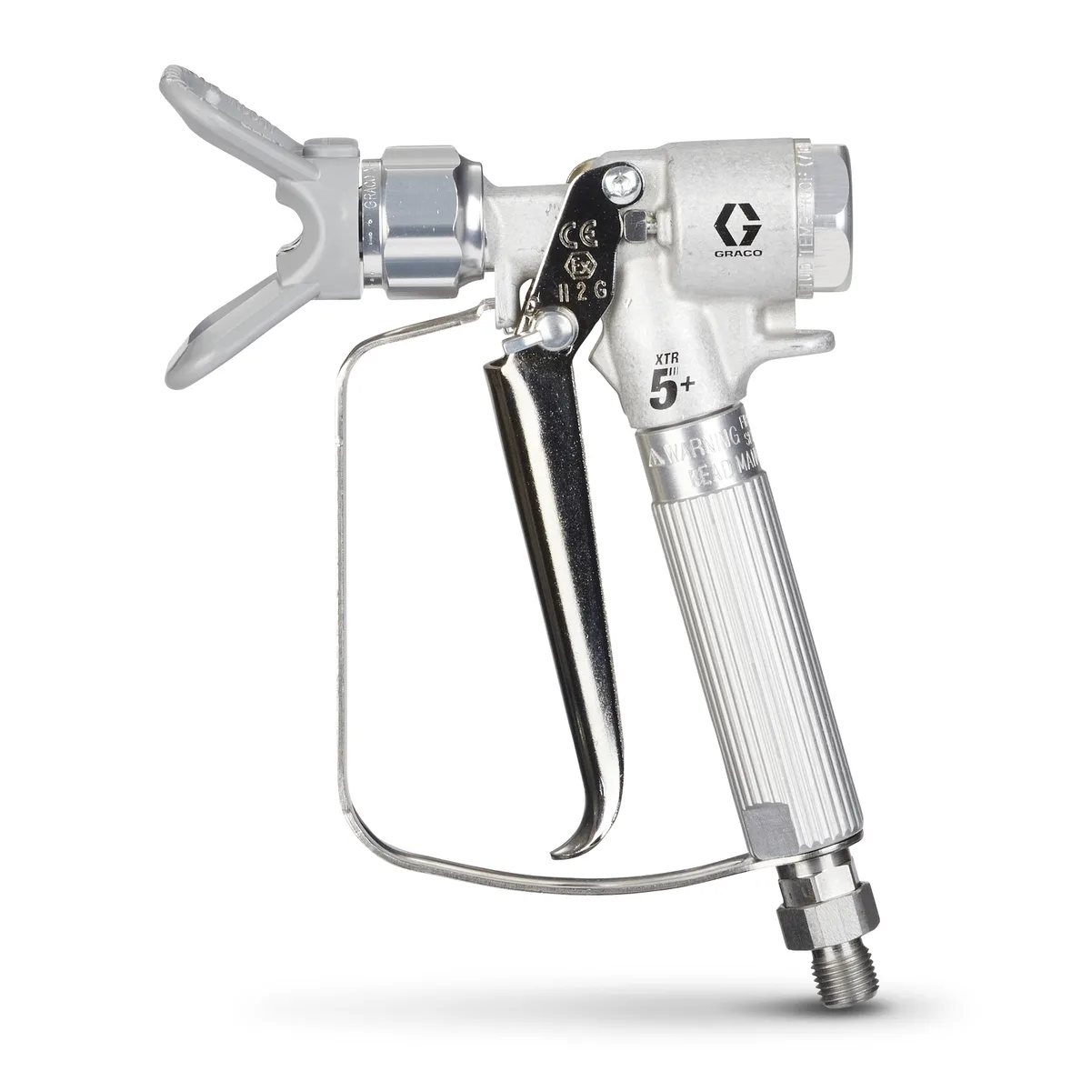 XTR5+ Airless Spray Gun, Round Handle, 4-Finger Trigger, No Tip - Graco XTR520